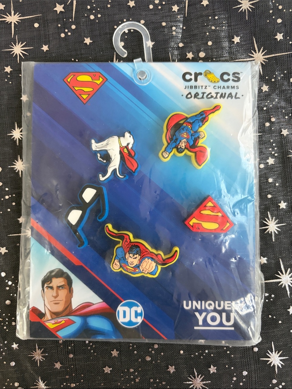 CROCS Superman Jibbitz Charms - Blue, Red, Yellow